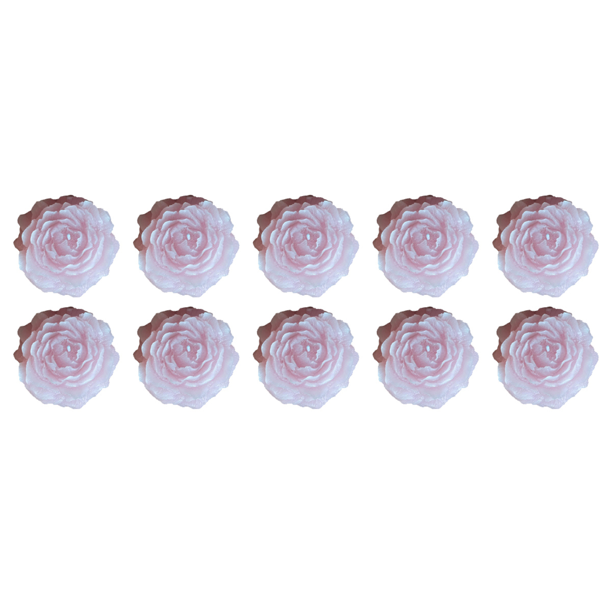 Velas Aromáticas en Forma de Rosa Genéricas color Rosa 10 Piezas