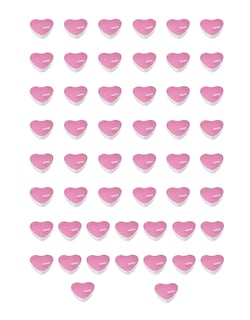 Foto 1 | Velas Flotantes Belug 50 Piezas Rosa Corazón