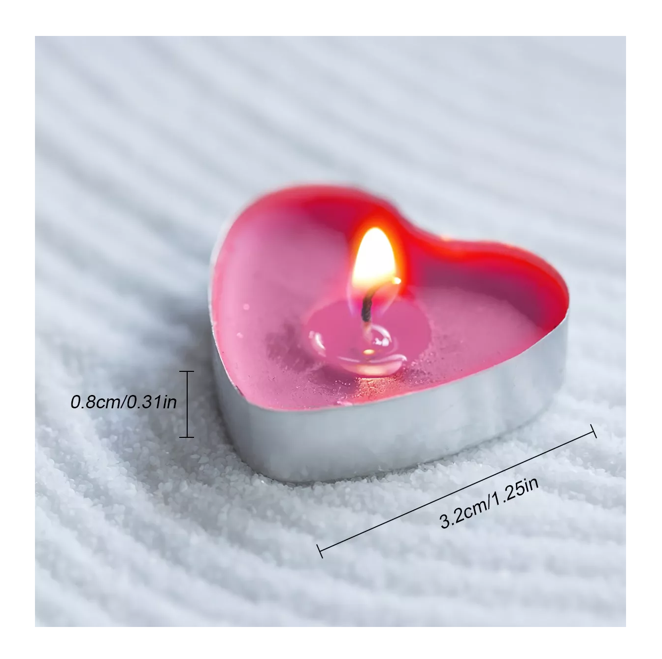 Foto 5 | Velas Flotantes Belug 50 Piezas Rosa Corazón