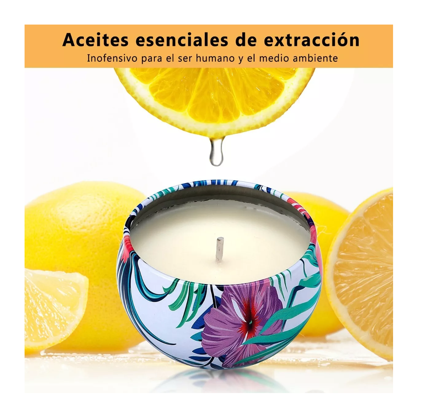 Foto 5 | Velas Aromáticas Cera De Soya Para Aromaterapia 9 Piezas