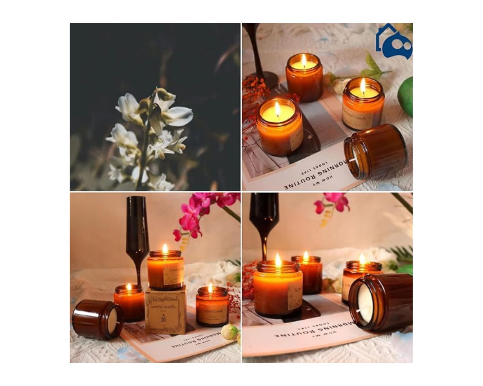 Foto 4 pulgar | Set de 3 Velas Bluelander Aromáticas Decorativas de 3.5 OZ 100% Cera Pura de Soya