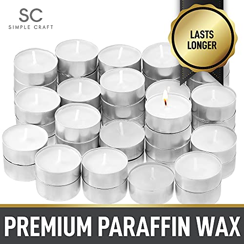 Foto 4 pulgar | Velas Tea Light Craft Pack de 100 sin Aroma Duraderas y sin Goteo - Venta Internacional