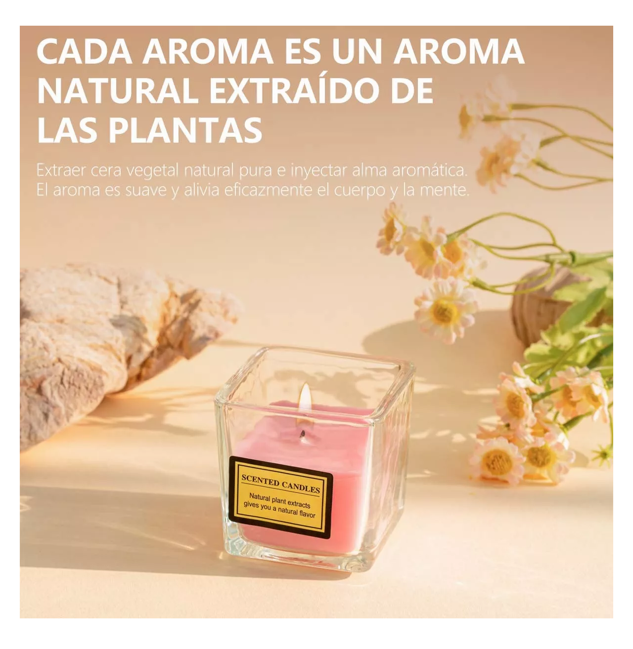 Foto 4 pulgar | Velas Aromáticas De Cera De Soja Románticas 6 Piezas