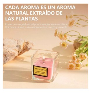 Foto 3 | Velas Aromáticas De Cera De Soja Románticas 6 Piezas