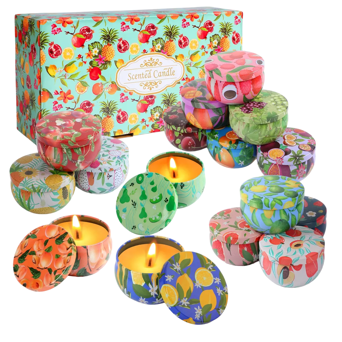 Velas Aromáticas De Cera De Soja 16 Piezas