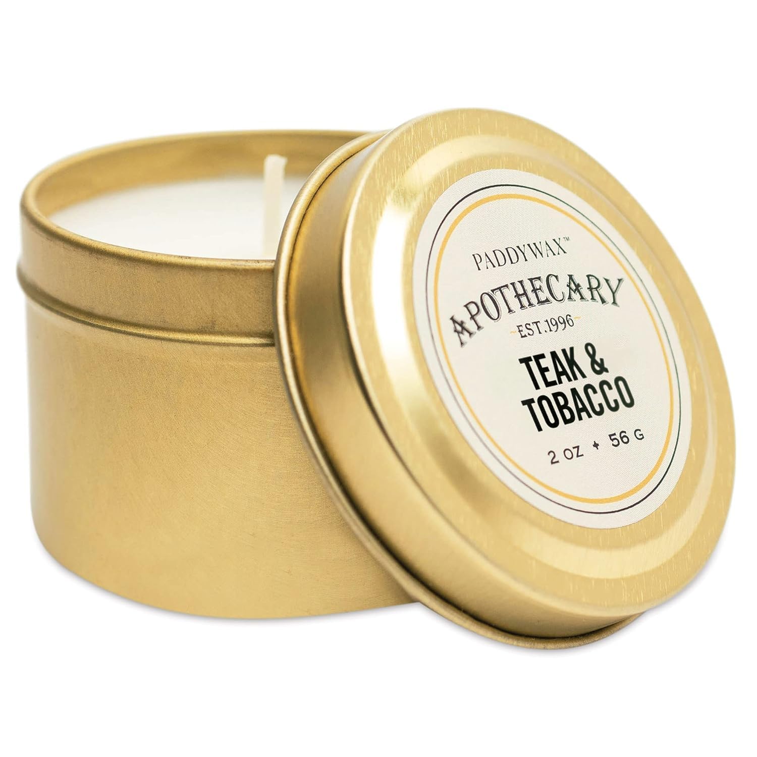 Vela Aromática Paddywax Artisan Apothecary Teak & Tobacco 60 Ml - Venta Internacional.