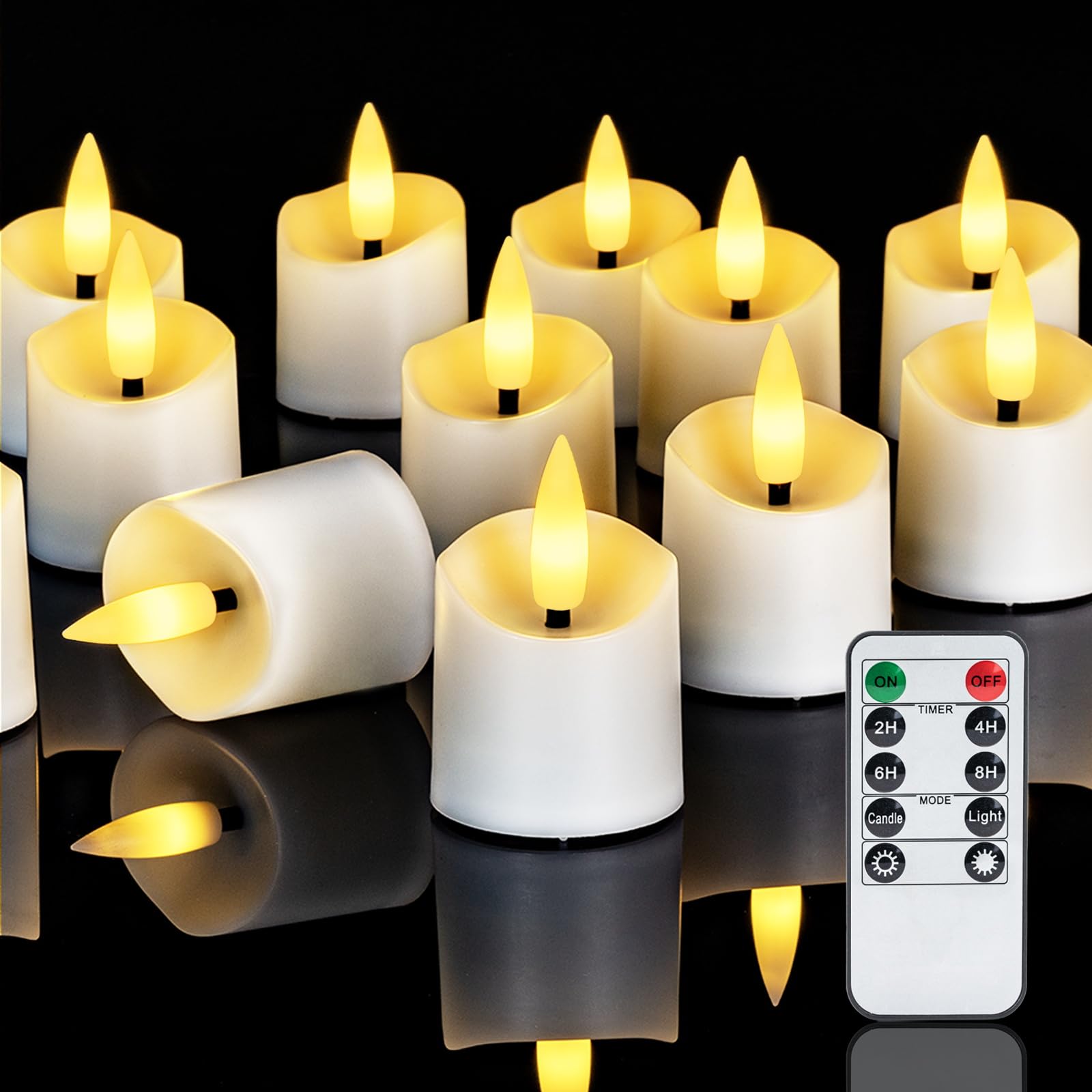 Foto 2 pulgar | Velas Votivas Led Homemory, Paquete De 12 Con Mando A Distancia - Venta Internacional.