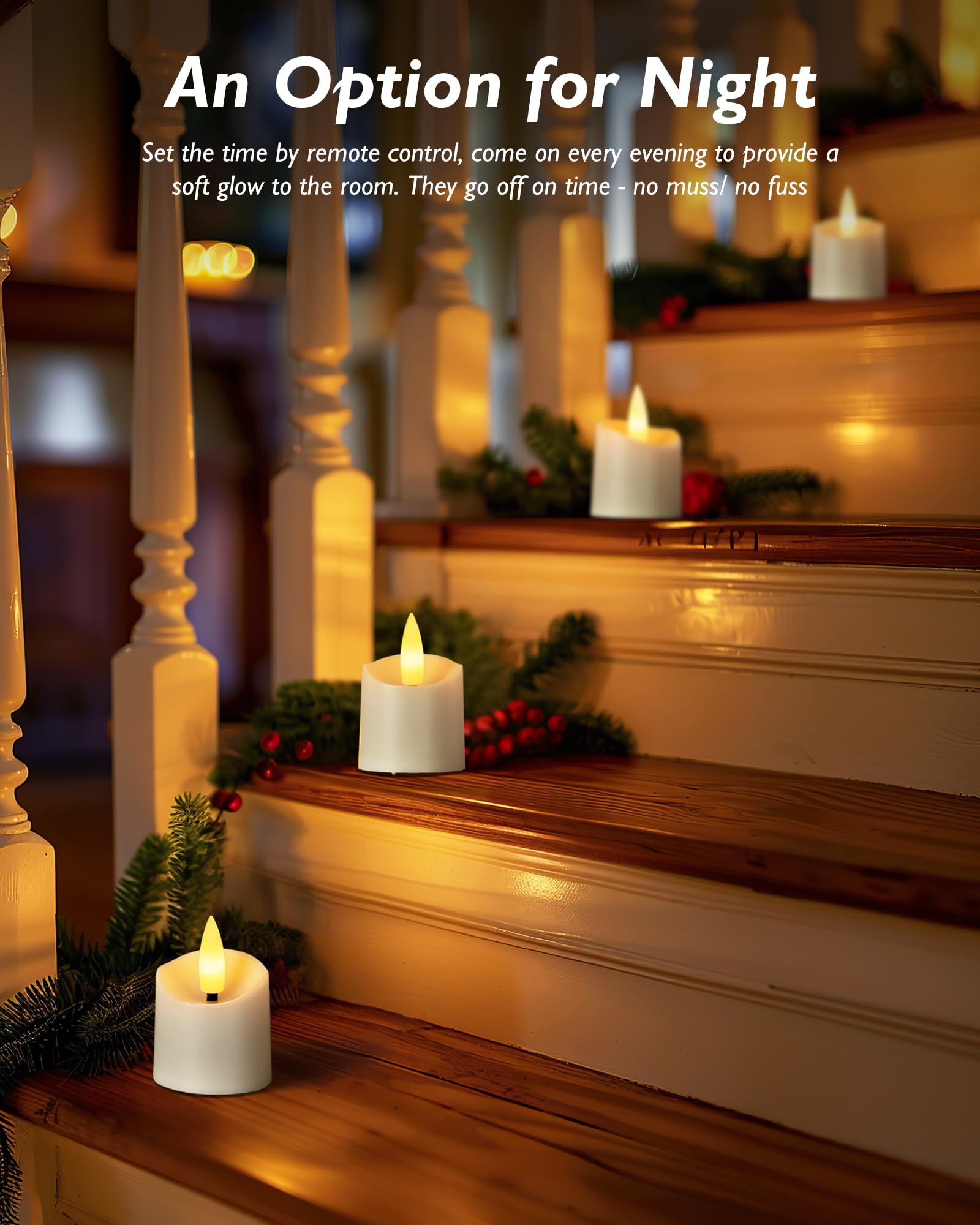 Foto 7 pulgar | Velas Votivas Led Homemory, Paquete De 12 Con Mando A Distancia - Venta Internacional.