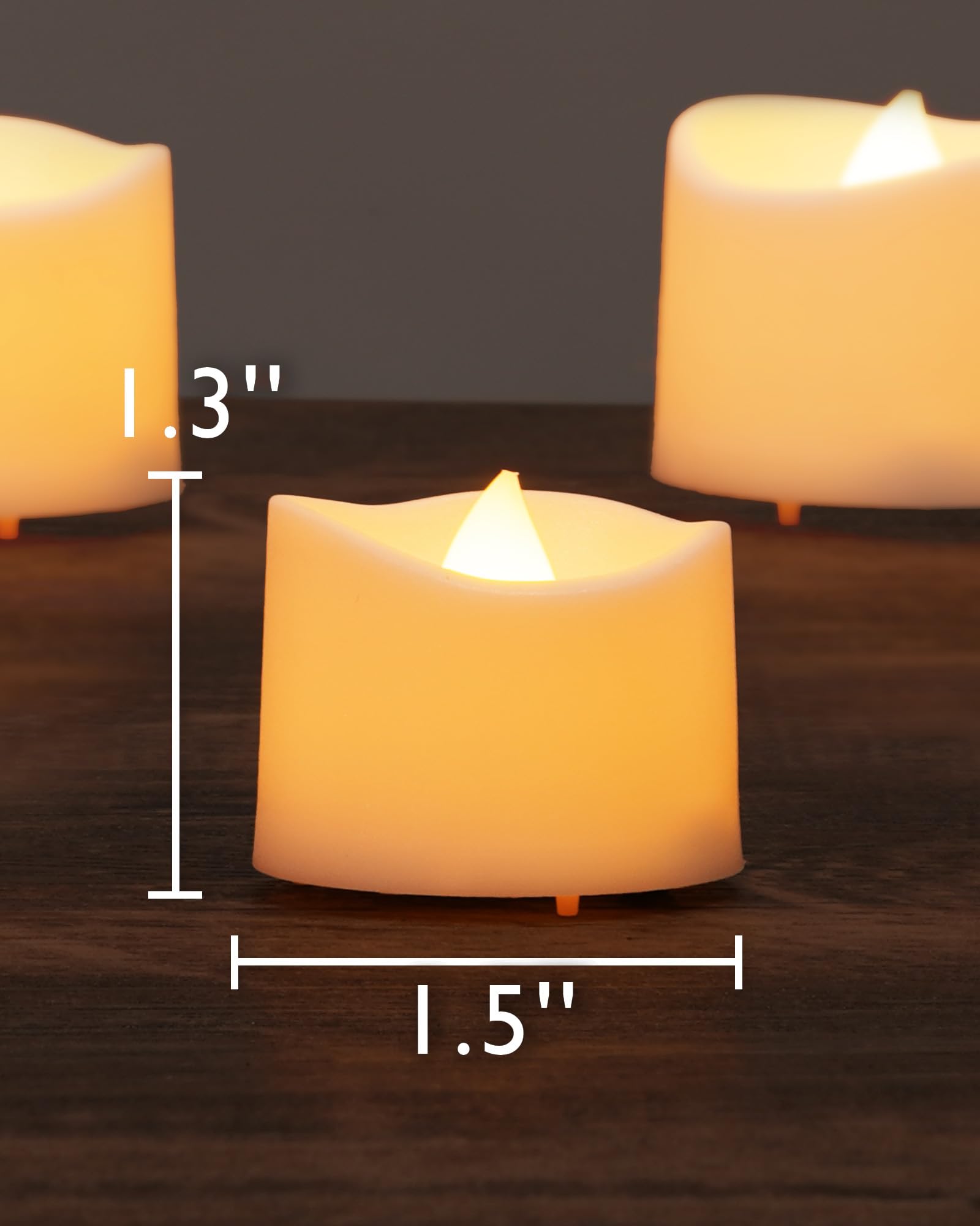 Foto 3 pulgar | Velas De Té Led Sin Llama Homemory, Paquete De 12 Unidades, Color Blanco Marfil - Venta Internacional.