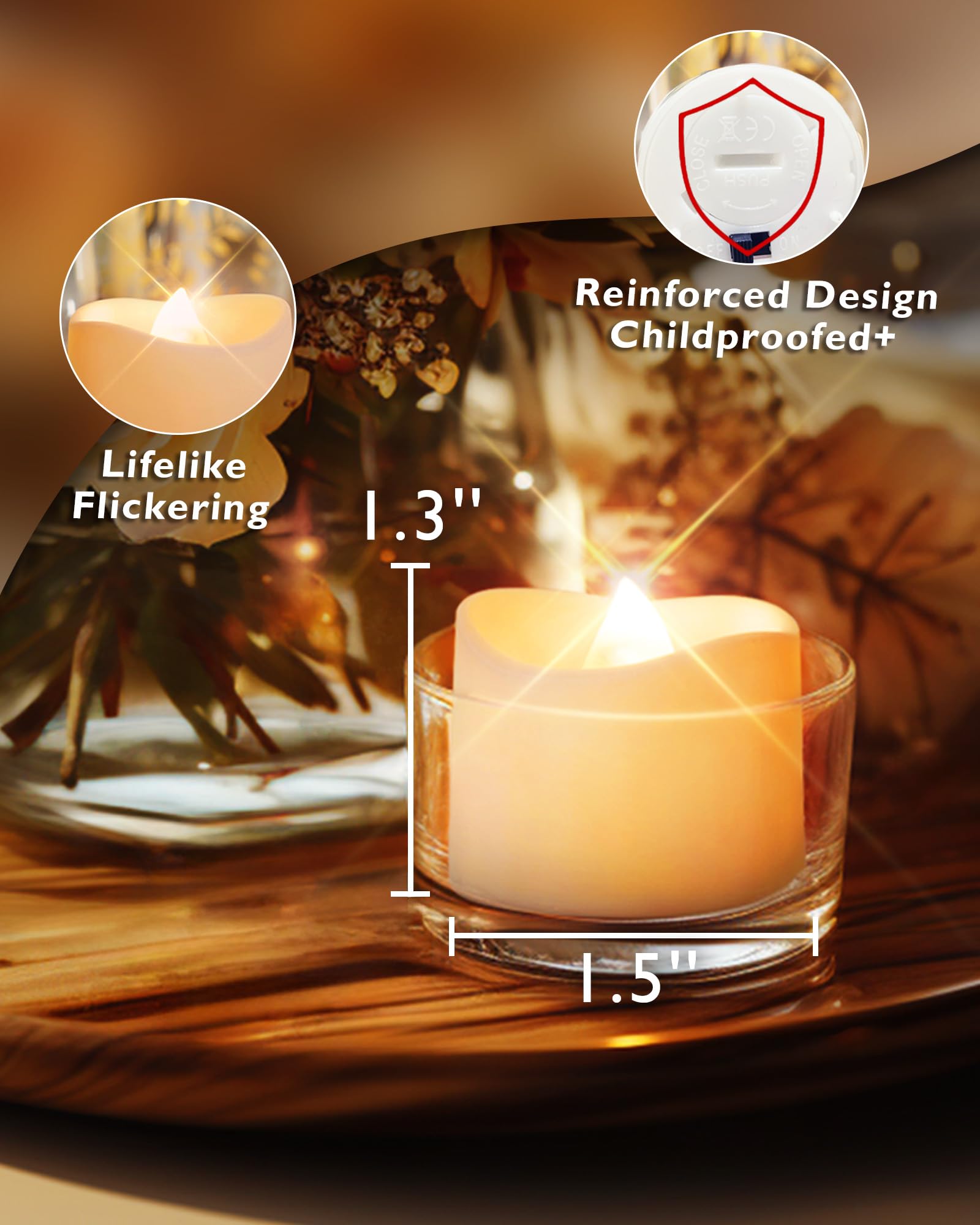 Foto 4 pulgar | Velas Led Para Té Homemory, 24 Unidades, Funcionan Con Pilas - Venta Internacional.