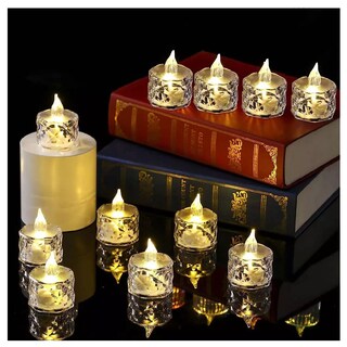 Foto 2 | Velas de Aspecto Cristal Led para Decorar