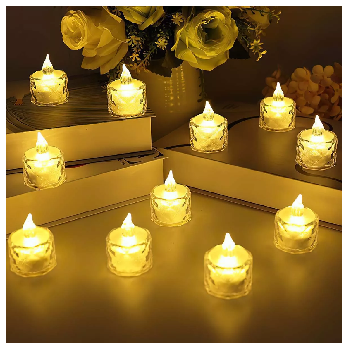 Foto 5 pulgar | Velas de Aspecto Cristal Led para Decorar