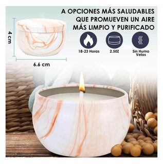 Foto 4 | Velas Aromáticas Decorativas Vela Perfumadas Soya 2.2oz 16 Pzs