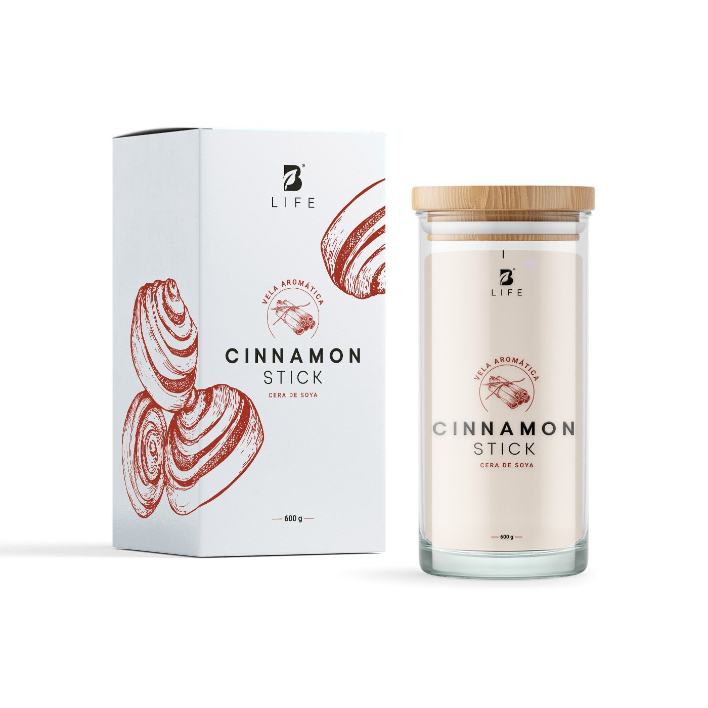 Foto 1 | Vela De Soya Aromática | 600 G | Aroma Canela | Duración 120 Horas | Cera Para Masaje | Cinnamon Stick Aromati