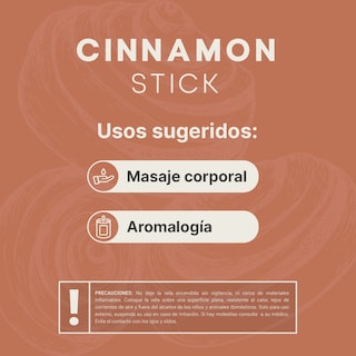 Foto 4 | Vela De Soya Aromática | 600 G | Aroma Canela | Duración 120 Horas | Cera Para Masaje | Cinnamon Stick Aromati