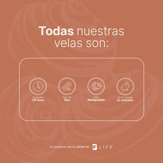 Foto 5 | Vela De Soya Aromática | 600 G | Aroma Canela | Duración 120 Horas | Cera Para Masaje | Cinnamon Stick Aromati