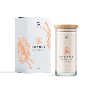 Foto 1 | Vela De Soya Aromática | 600 G | Aroma Naranja Con Vainilla | Duración 120 Horas | Orange Vanilla Aromatic Candle |