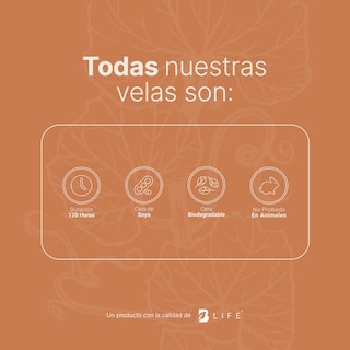 Foto 5 | Vela de Soya Aromática B Life 600 G Aroma Pumpkin Spice Duración 120 Horas
