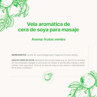 Foto 8 | Vela de Soya Aromática 600 G Aroma Frutas Verdes Duración 120 Horas B Life