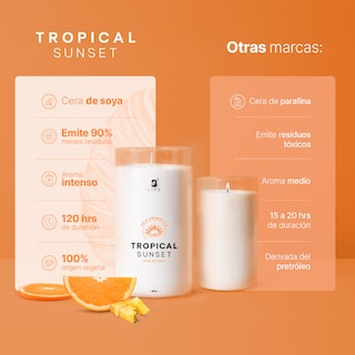 Foto 2 | Vela de Soya Aromática 600 G Aroma Frutas Tropicales Duración 120 Horas B Life