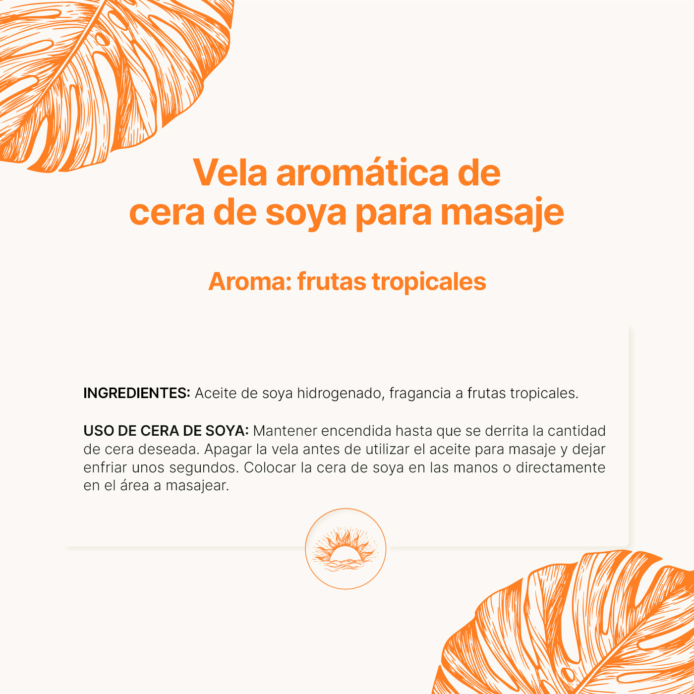Foto 9 pulgar | Vela de Soya Aromática 600 G Aroma Frutas Tropicales Duración 120 Horas B Life