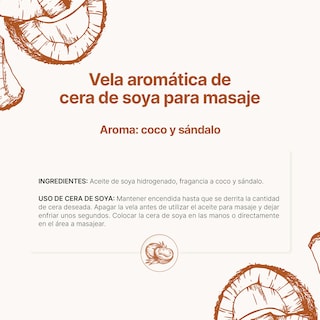 Foto 8 | Vela de Soya Aromática 600 G Aroma Coco y Sándalo Duración 120 Horas B Life