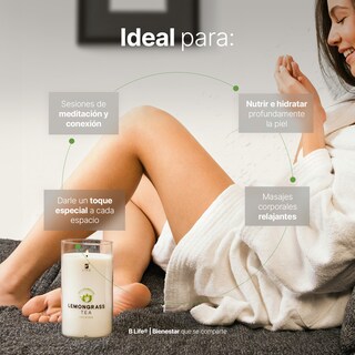 Foto 4 | Vela de Soya Aromática 600 G Aroma Té de Limón Duración 120 Horas B Life