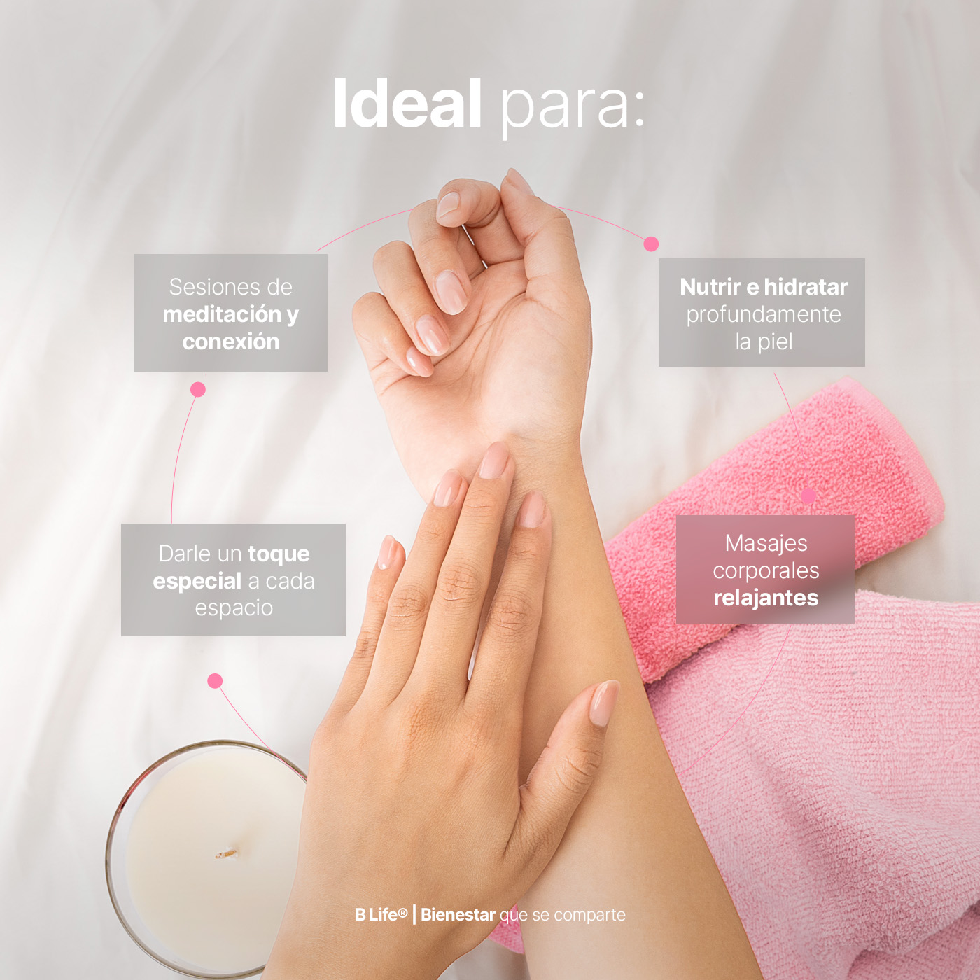 Foto 5 pulgar | Vela de Soya Aromática 600 G Aroma Helado de Fresa Duración 120 Horas B Life
