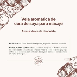 Foto 8 | Vela de Soya Aromática 600 G Aroma Dulce de Chocolate Duración 120 Horas B Life