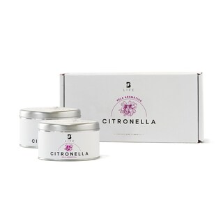 Foto 1 | Kit 2 Velas de Soya B Life con Aroma a Citronela para Interiores y Exteriores Duración 26 Hrs