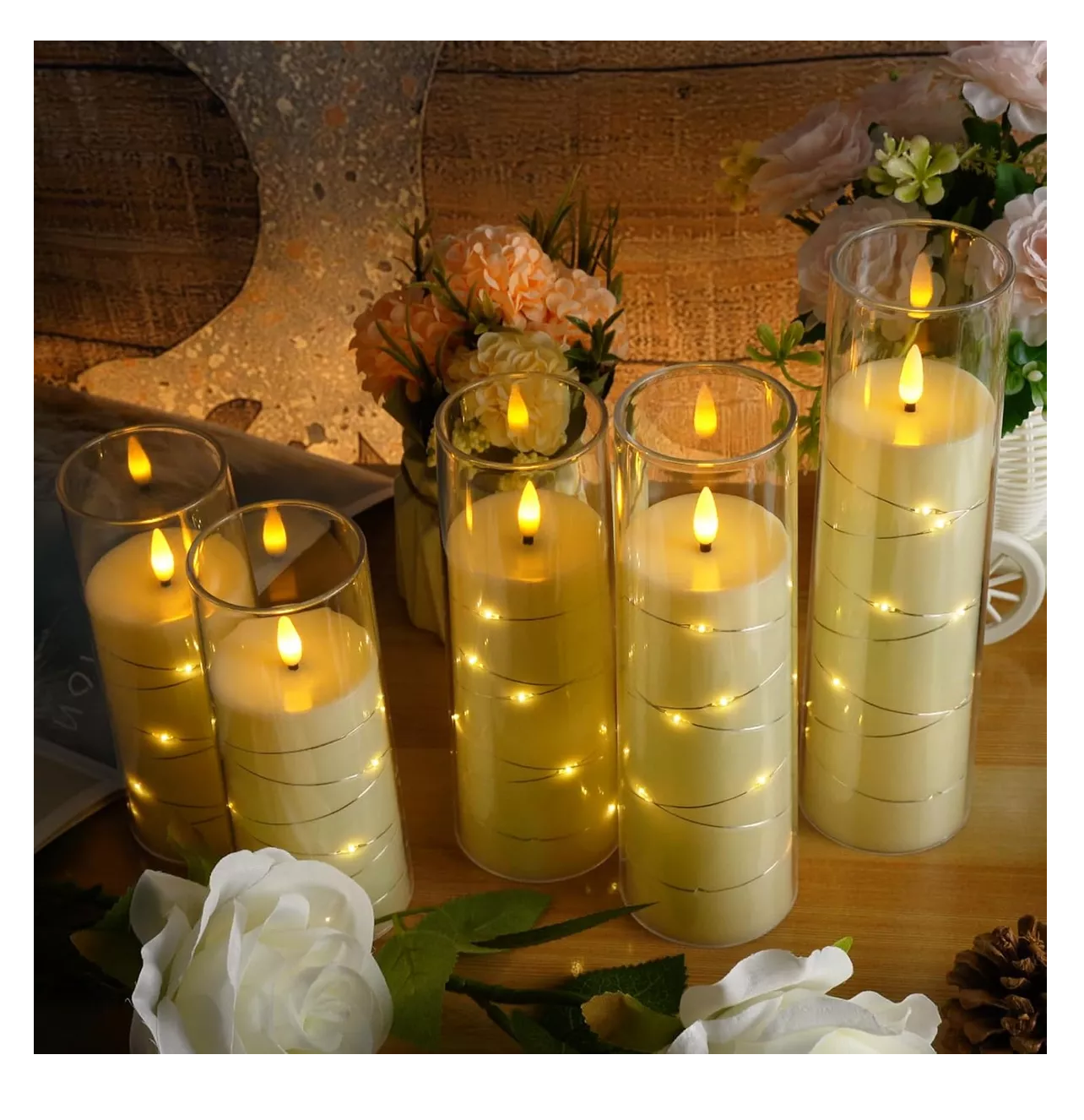 Foto 4 pulgar | Velas Led Belug 5 Piezas con Control Remoto