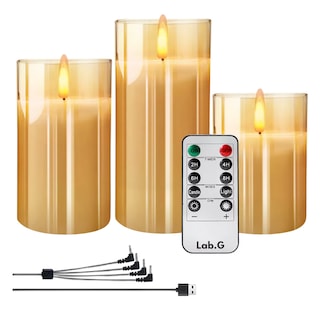 Foto 1 | Velas Led Recargable Control Remoto Impermeable 3 piezas Amarillo