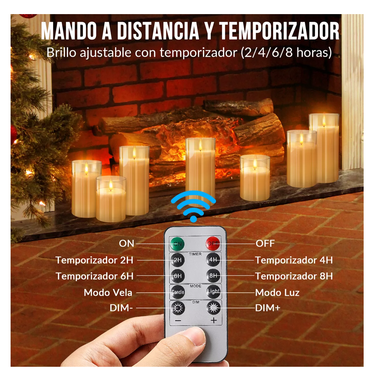 Foto 4 pulgar | Velas Led Recargable Lab.G con Control Remoto 3 Piezas