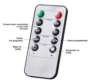 Foto 5 | Velas Eléctricas Led 7.5 cm Flama Realista con Control Remoto 3 Piezas