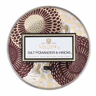 Foto 2 | Mini Lata Candle Voluspa Gilt Pomander & Hinoki, 120 Ml, 25 Horas De Combustión - Venta Internacional.