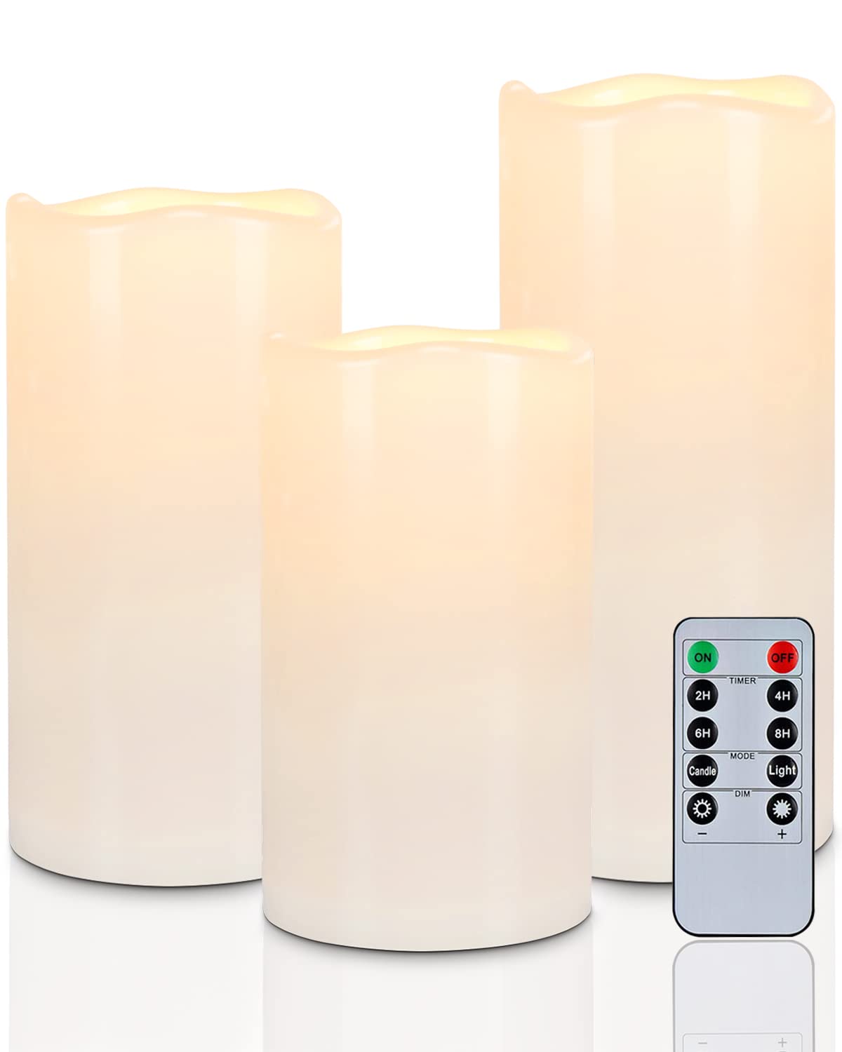 Foto 2 pulgar | Velas Sin Llama Homemory, Impermeables, Con Mando A Distancia Y Temporizador, Juego De 3 - Venta Internacional.