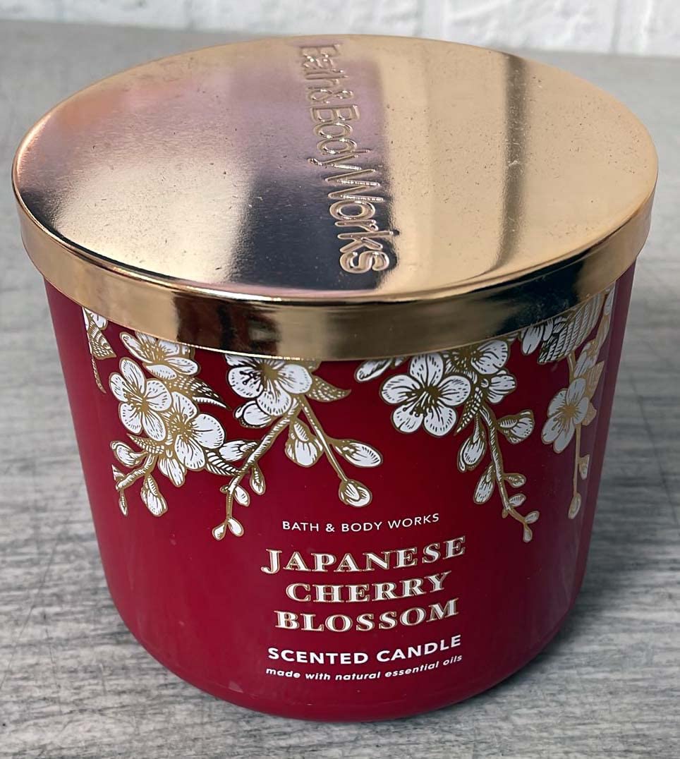 Foto 5 pulgar | Candle Bath & Body Works, Flor De Cerezo Japonés, 3 Mechas, 430 Ml - Venta Internacional.