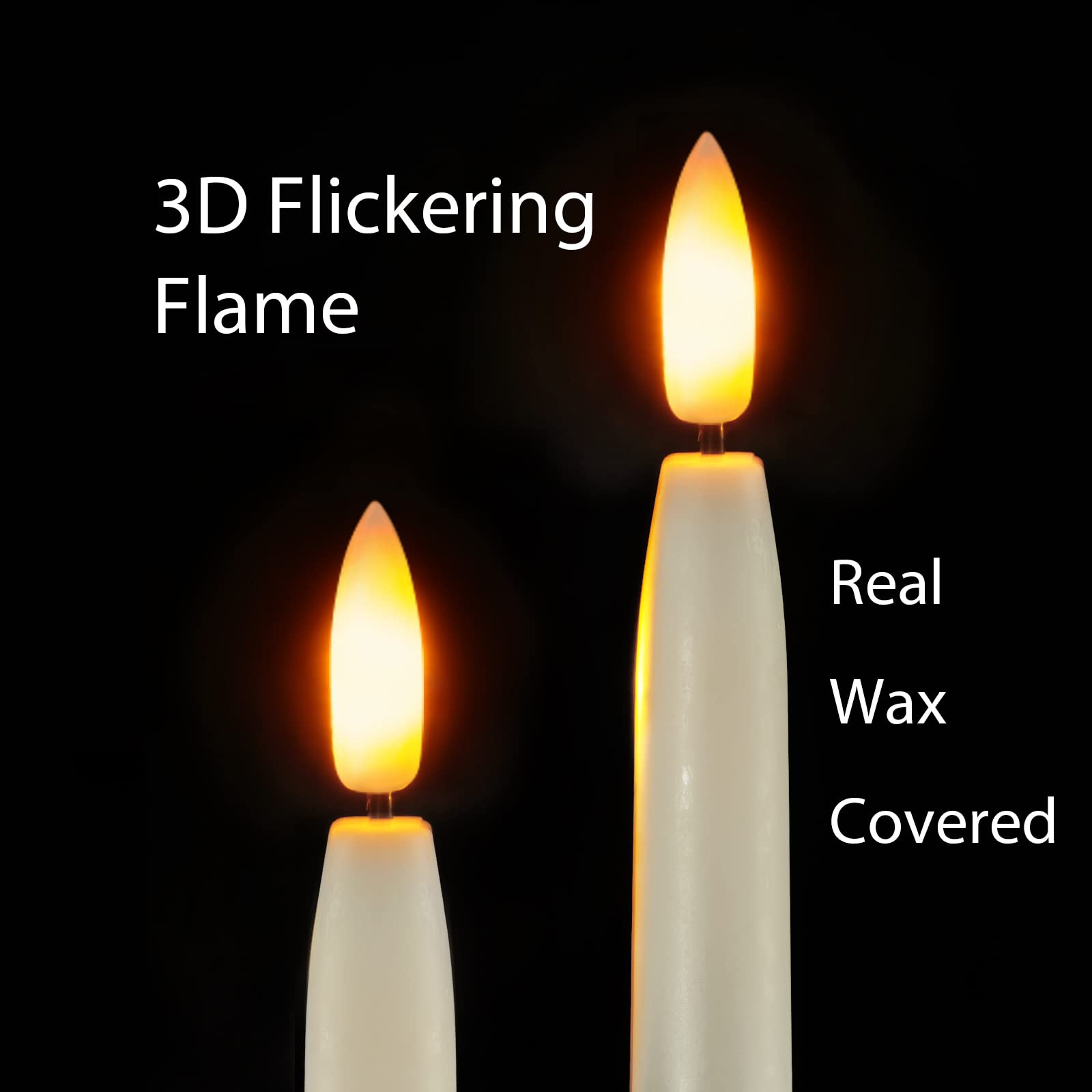 Foto 3 pulgar | Velas Cónicas Sin Llama Homemory Ivory De 38 Cm Con Mando A Distancia, 6 Unidades - Venta Internacional.