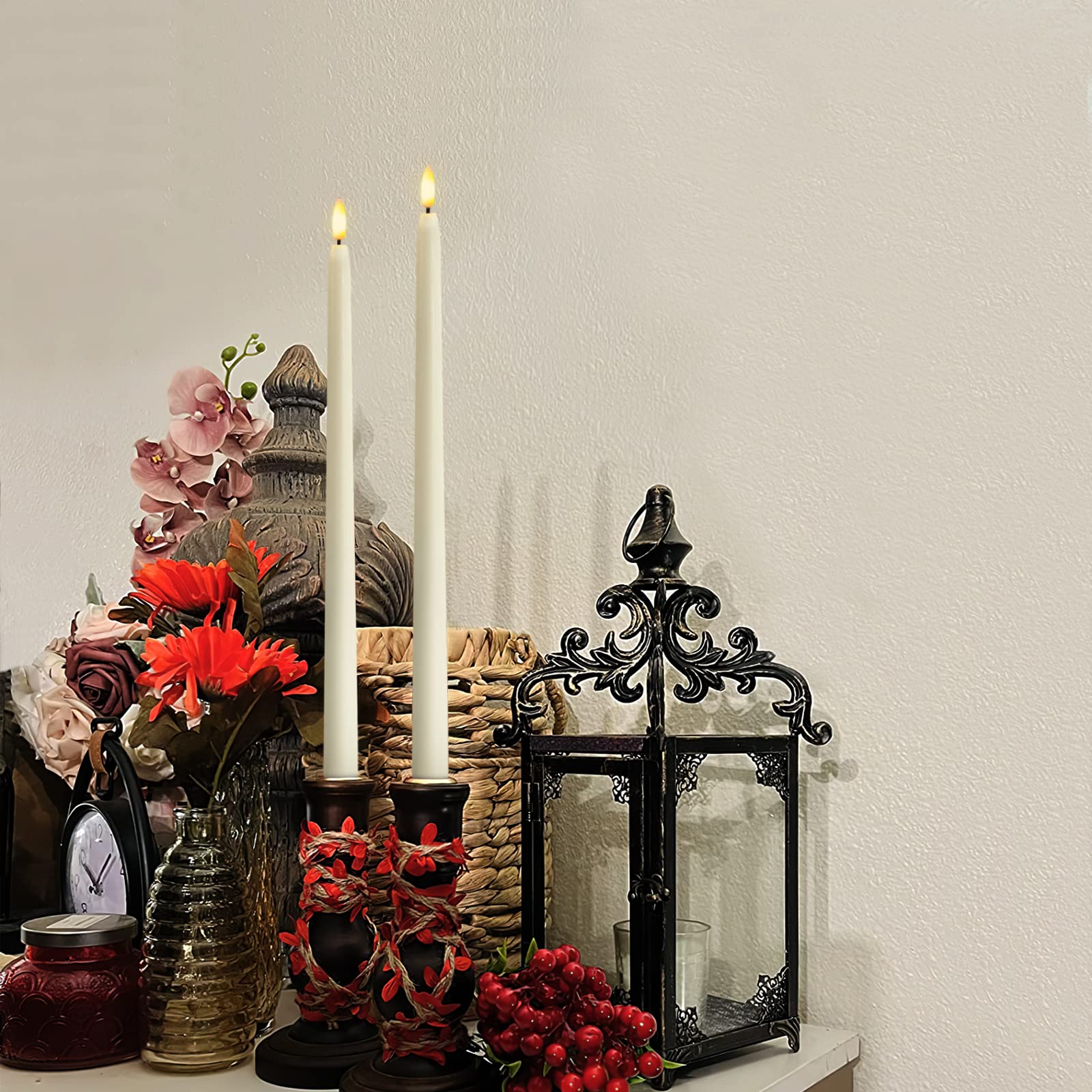 Foto 6 pulgar | Velas Cónicas Sin Llama Homemory Ivory De 38 Cm Con Mando A Distancia, 6 Unidades - Venta Internacional.