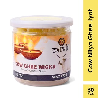 Foto 3 | Ghee Wicks Craftsman Satvik Pure Cow 50 Unidades Quemado Durante 30 Minutos - Venta Internacional