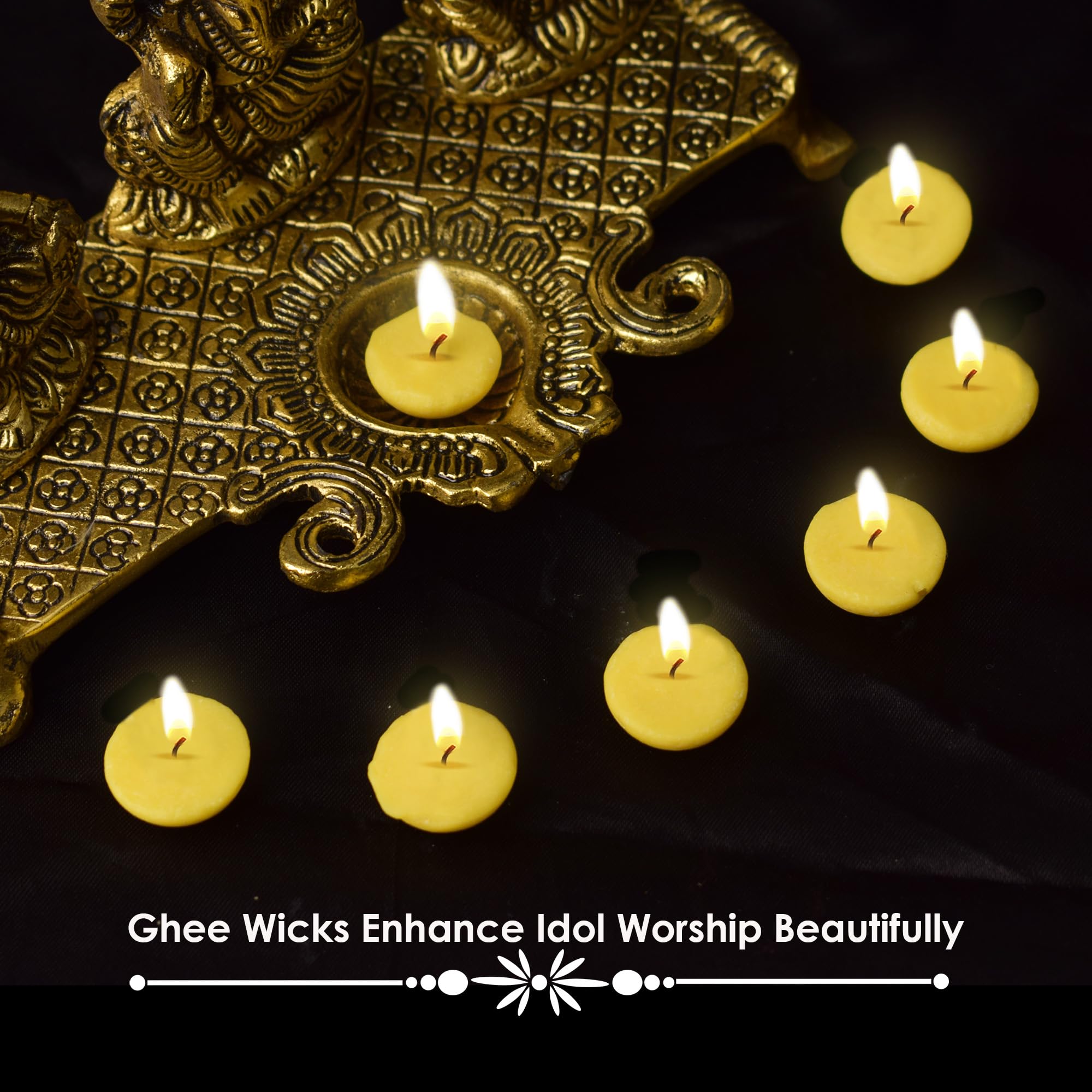 Foto 7 | Ghee Wicks Craftsman Satvik Pure Cow 50 Unidades Quemado Durante 30 Minutos - Venta Internacional