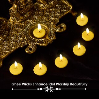 Foto 7 | Ghee Wicks Craftsman Satvik Pure Cow 50 Unidades Quemado Durante 30 Minutos - Venta Internacional