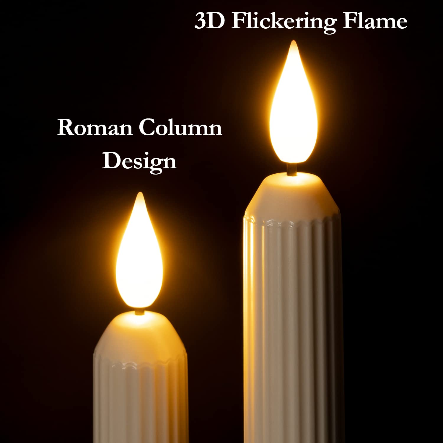 Foto 4 pulgar | Velas De Ventana Homemory, Rayadas En Color Marfil, Con Sensor, 6 Unidades - Venta Internacional.