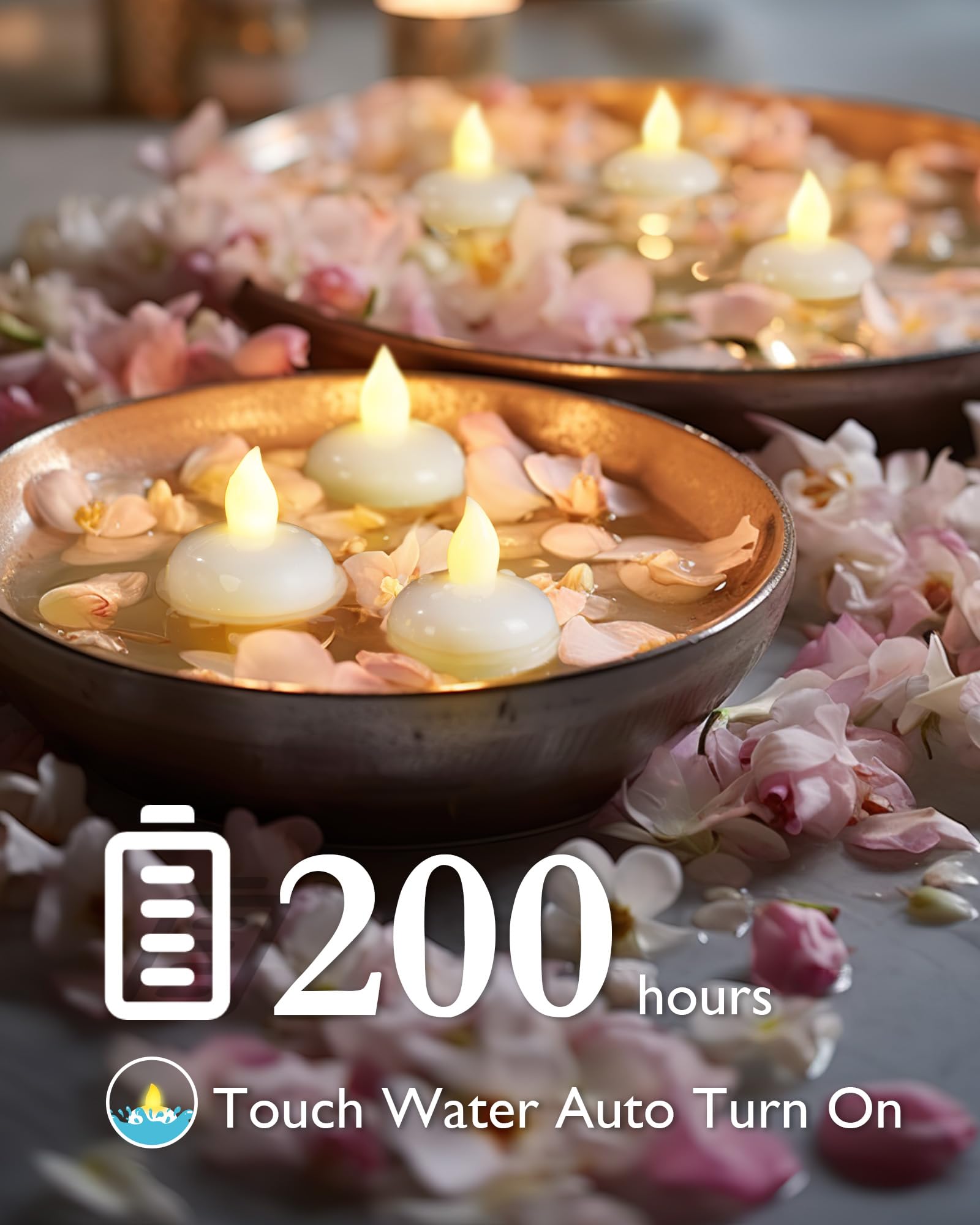Foto 3 pulgar | Velas Flotantes Sin Llama Homemory, Paquete De 48, Impermeables - Venta Internacional.