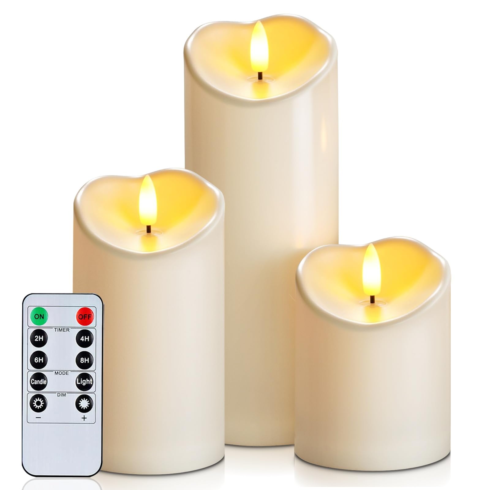 Foto 2 pulgar | Velas Sin Llama Homemory Con Temporizador Y Mando A Distancia - Venta Internacional.