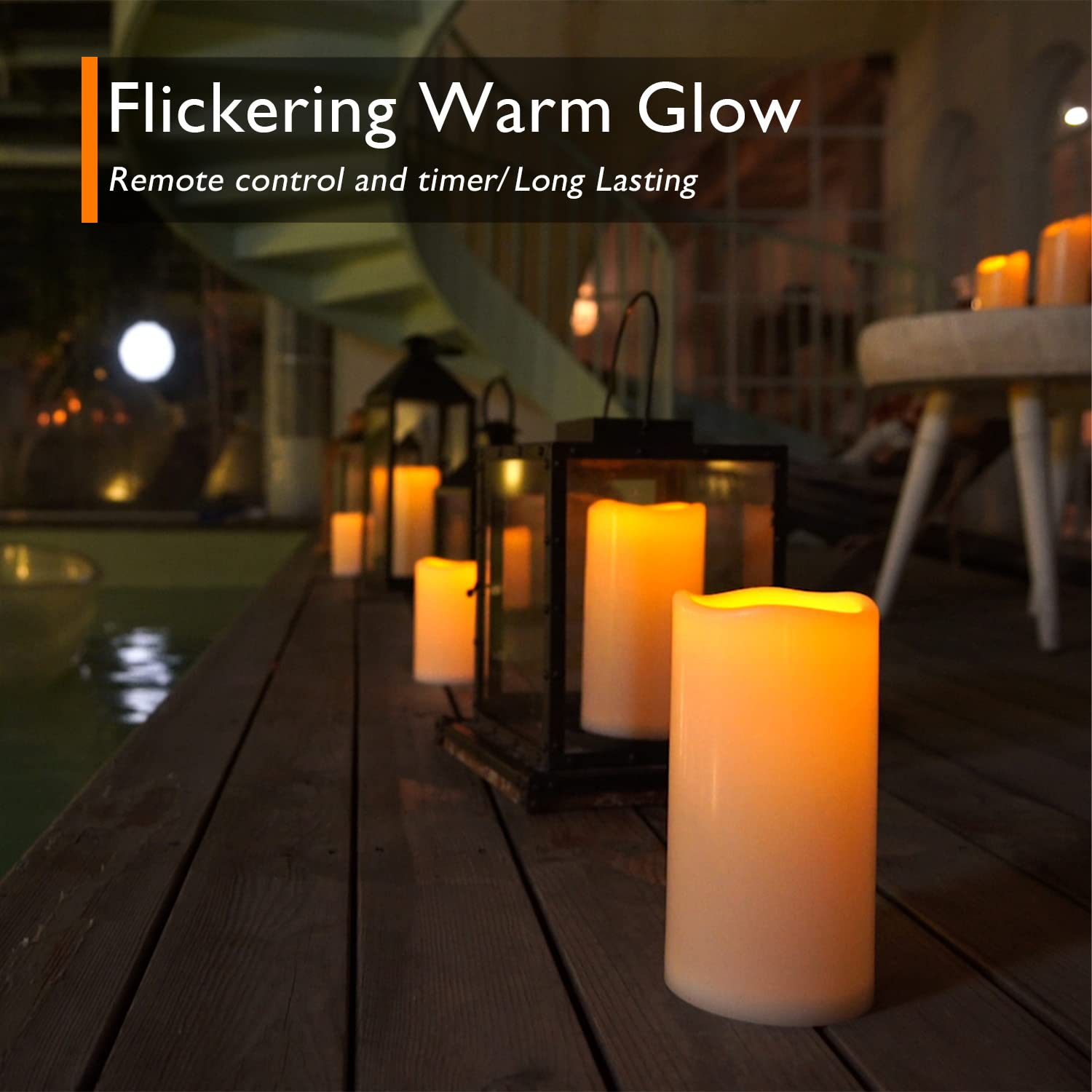 Foto 2 | Velas Sin Llama Homemory A Prueba De Agua Con Mando A Distancia, 10 X 4 - Venta Internacional.