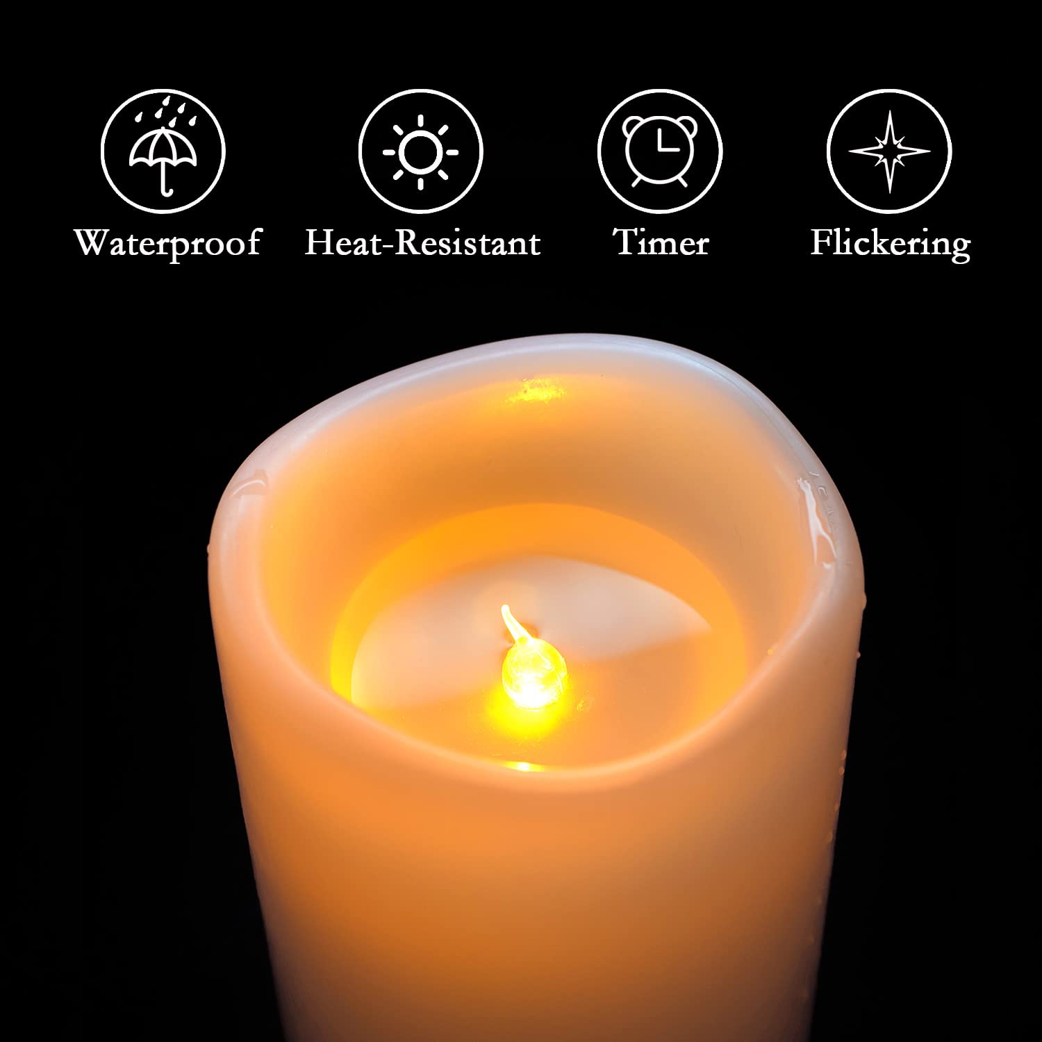 Foto 6 pulgar | Velas Sin Llama Homemory A Prueba De Agua Con Mando A Distancia, 10 X 4 - Venta Internacional.