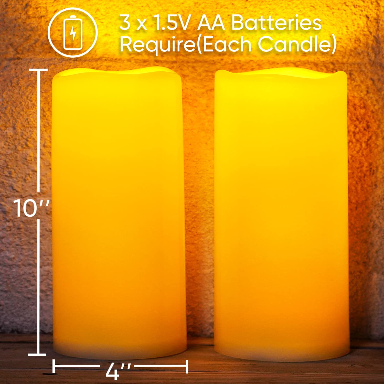 Foto 7 pulgar | Velas Sin Llama Homemory A Prueba De Agua Con Mando A Distancia, 10 X 4 - Venta Internacional.