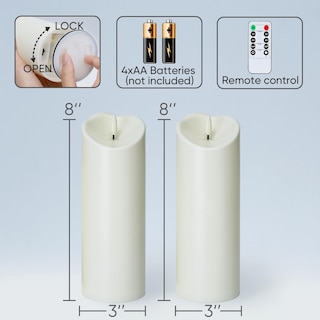 Foto 6 | Velas Led Homemory de 2 Piezas con Control-Venta Internacional