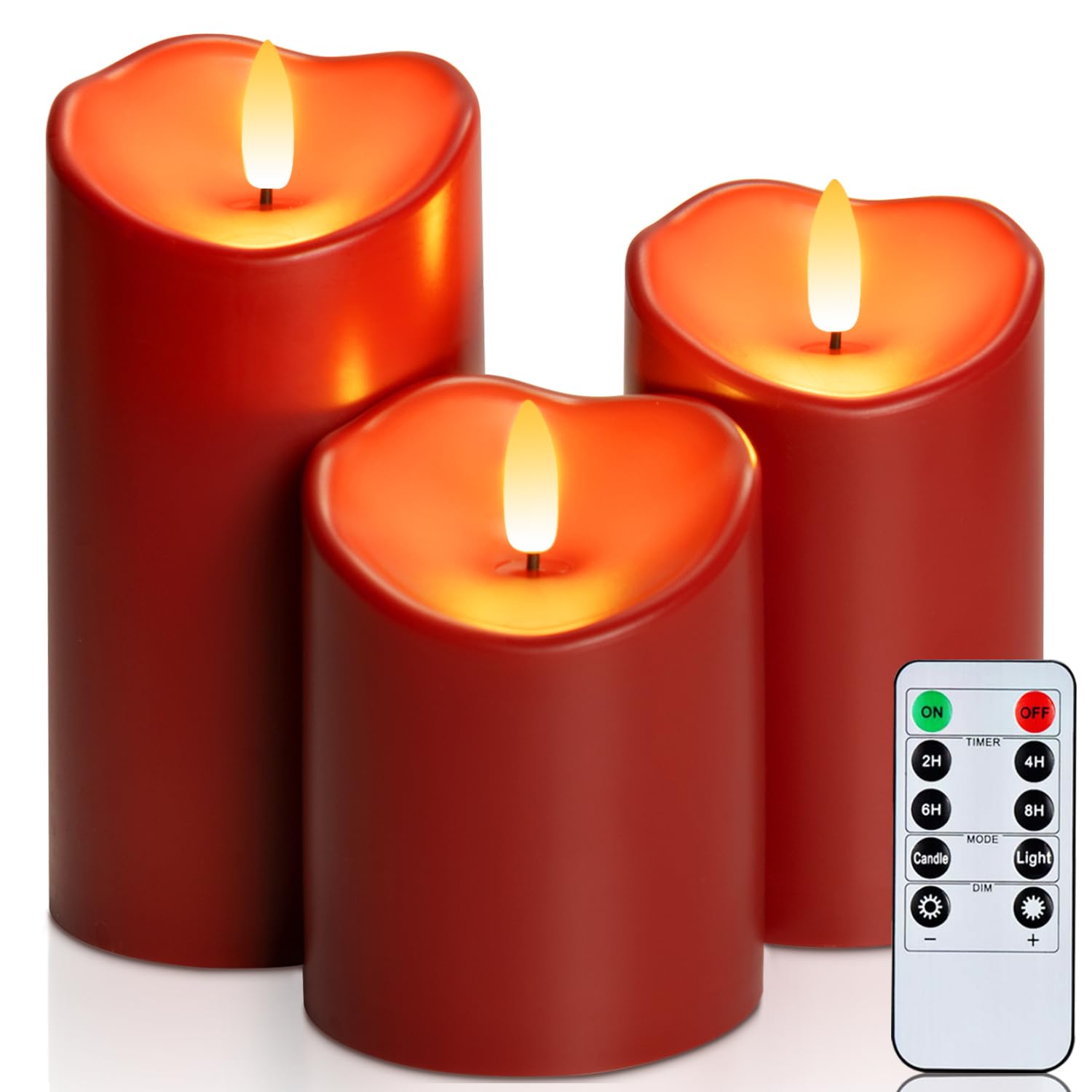 Foto 2 pulgar | Velas Led Homemory de 3 Piezas con Control-Venta Internacional